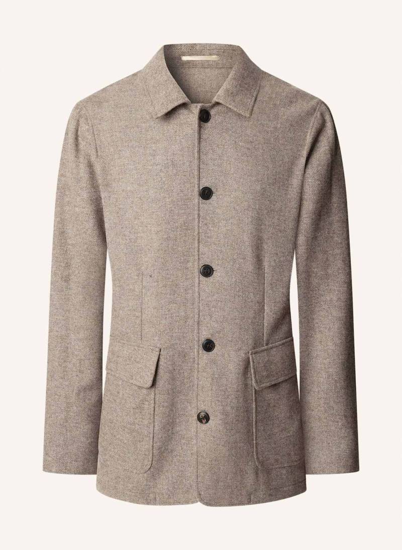 Hackett London Fieldjacket Wool Teba W/Collar beige von Hackett London