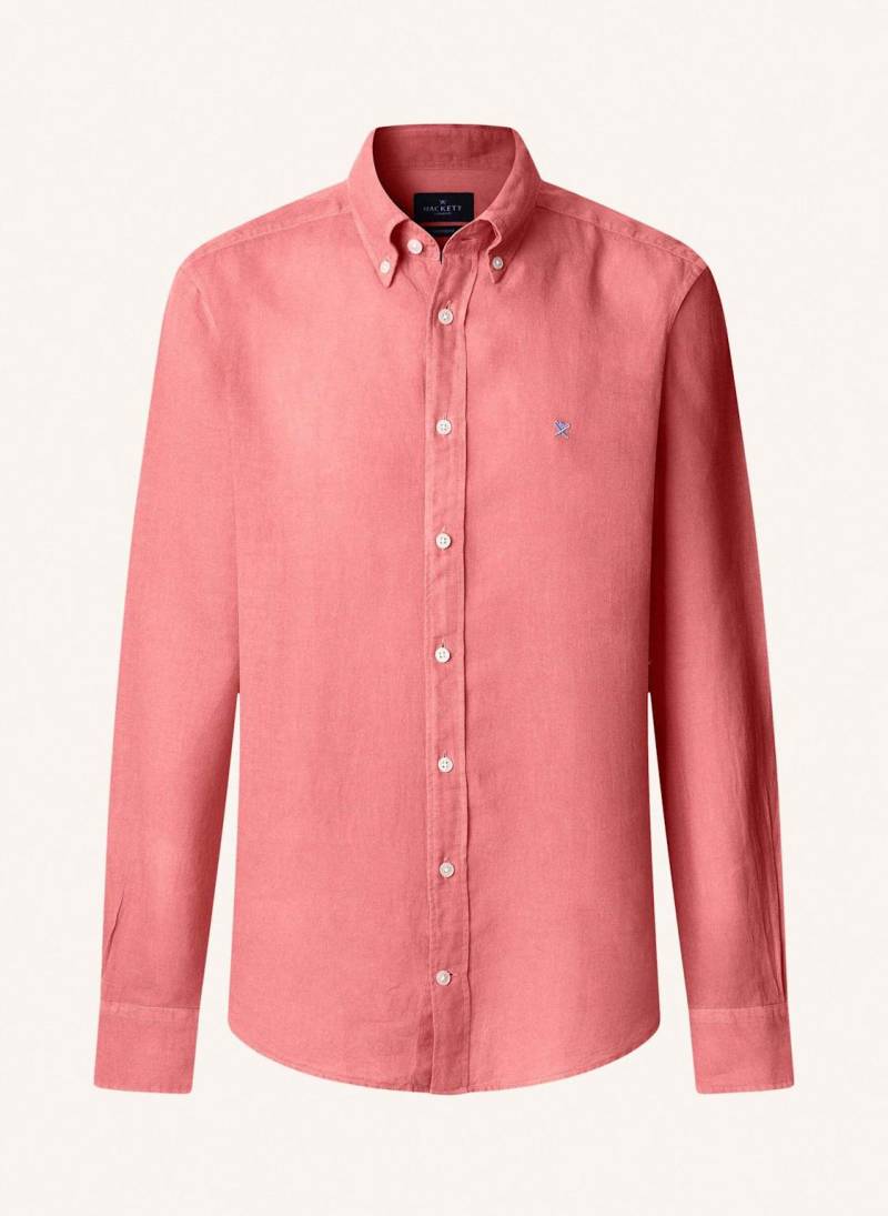 Hackett London Freizeithemd Ess Gmd Linen Brpt rot von Hackett London