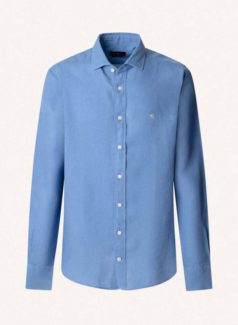 Hackett London Freizeithemd Ess Gmd Linen Kent blau von Hackett London