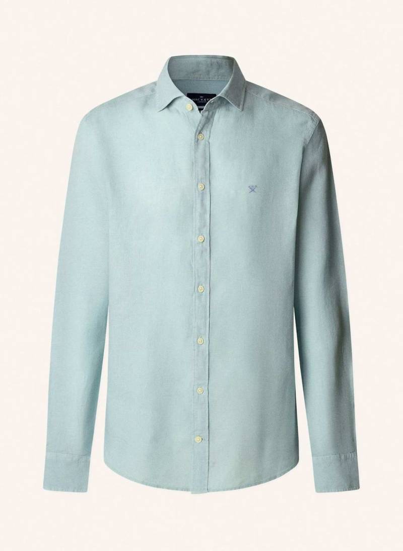 Hackett London Freizeithemd Ess Gmd Linen Kent gruen von Hackett London