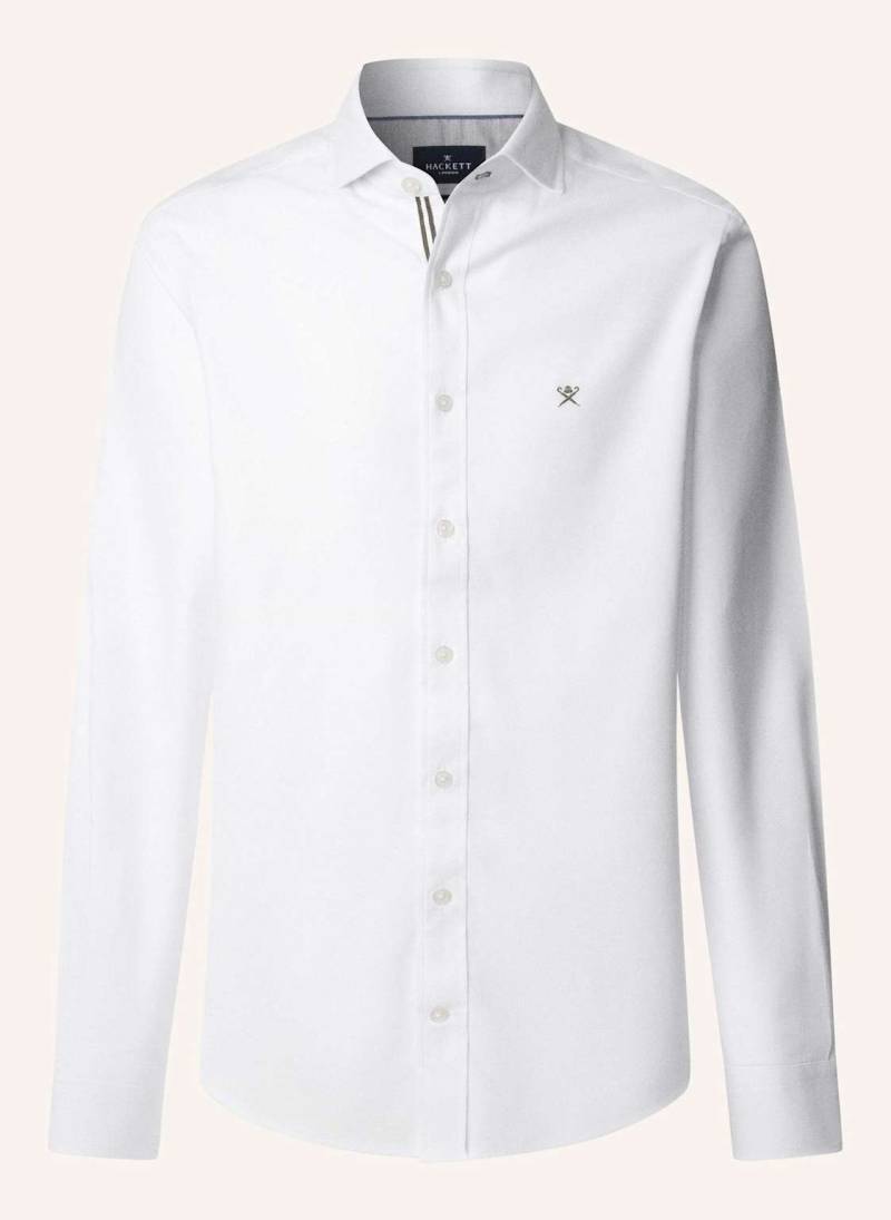Hackett London Freizeithemd Flannel Tape weiss von Hackett London