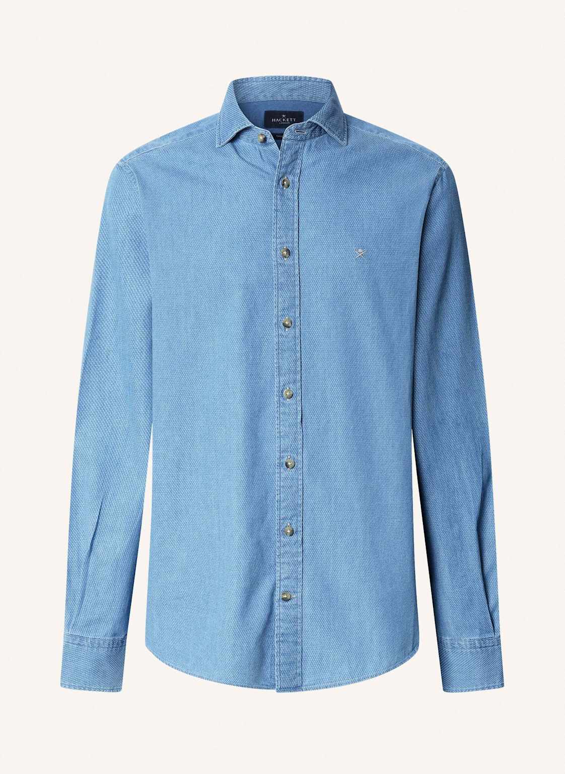 Hackett London Freizeithemd Indigo Dobby blau von Hackett London
