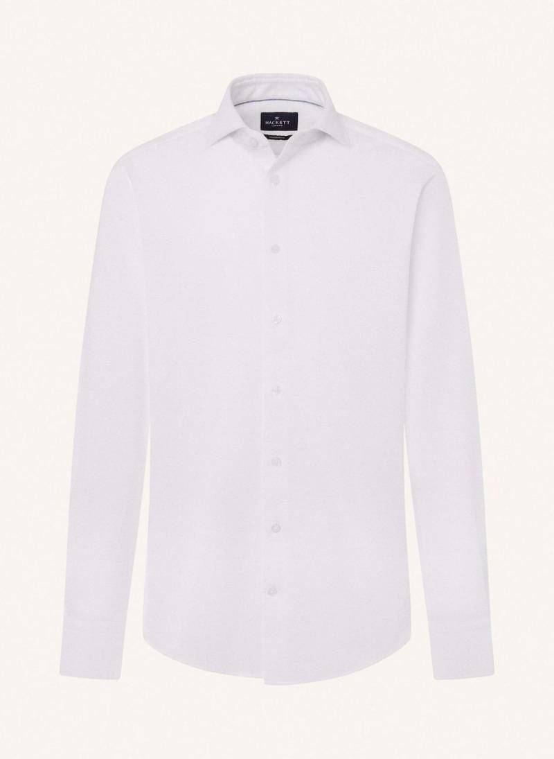 Hackett London Freizeithemd Jersey Pique weiss von Hackett London