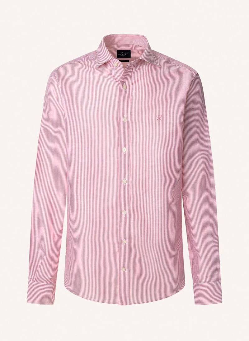 Hackett London Freizeithemd Linen Bengel Stripe rosa von Hackett London