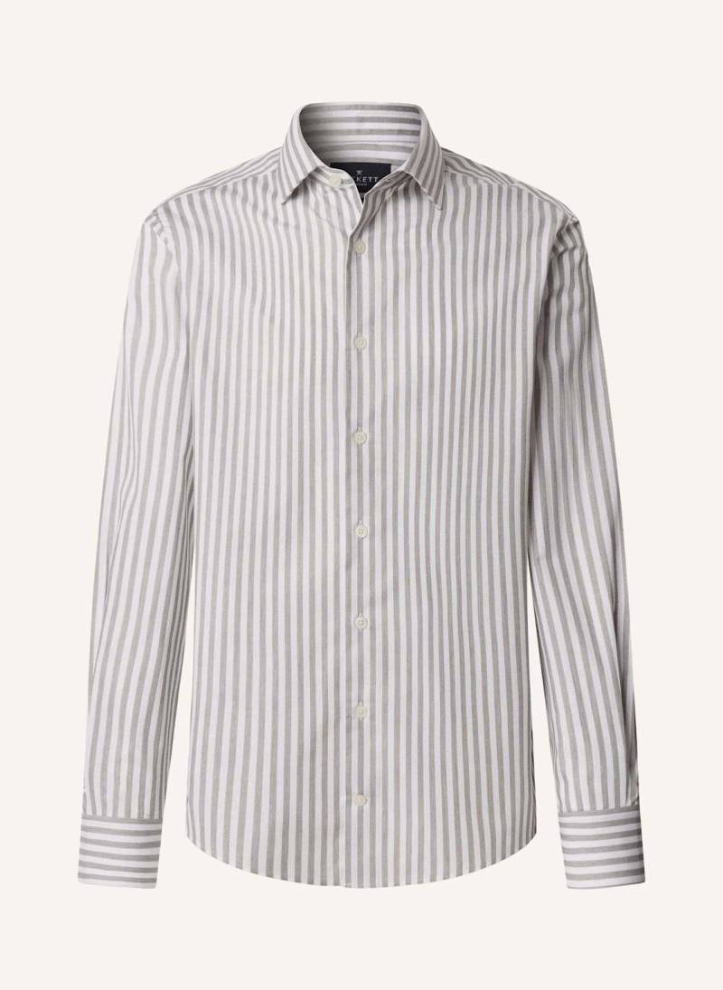 Hackett London Freizeithemd Melange Stripe gruen von Hackett London