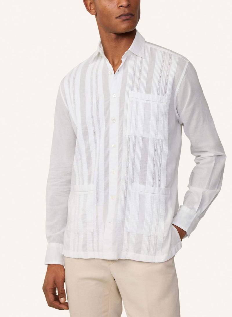 Hackett London Freizeithemd Poplin Cruise Shirt weiss von Hackett London