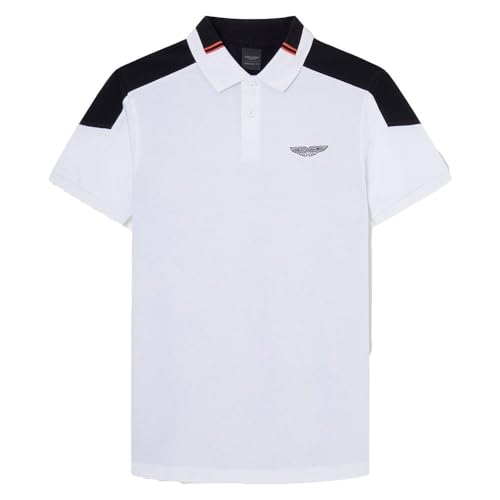 Hackett London Herren AM COL Block Polo, White (White), L von Hackett London