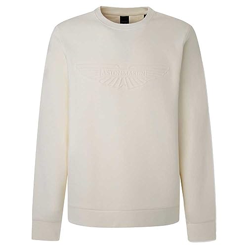 Hackett London Herren AM Embossed Crew Sweatshirt, Beige (Ecru), L von Hackett London