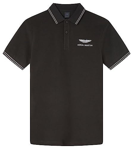 Hackett London Herren Amr Tipped Polo Shirt, Black (Black) A, XS von Hackett London