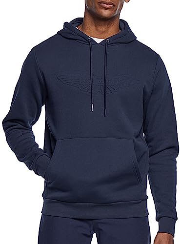 Hackett London Herren Am Quilt HDY Fz Kapuzenpullover, Braun (Asphalt), M von Hackett London
