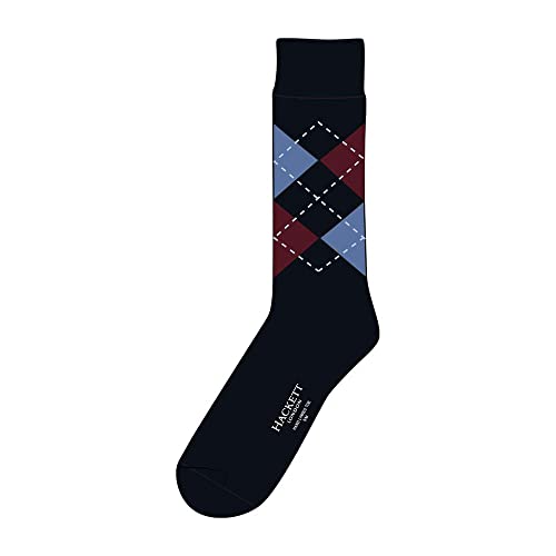 Hackett London Herren Argyle Socken, 5DCNAVY/RED, M EU von Hackett London