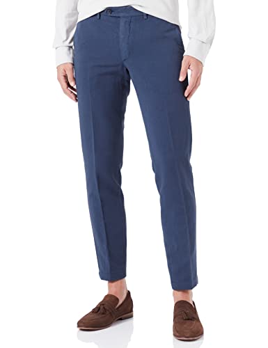 HACKETT LONDON Herren Cotton Tencel Chino Hose, Marineblau Blazer, 36W/30L von Hackett London