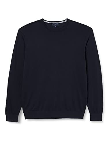 HACKETT LONDON Herren Cotton Cashmere Crew Pullover, Navy, M von Hackett London