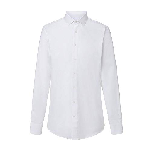 Hackett London Herren Businesshemd Poplin Classic Dc, Weiß (White 800), Small (Herstellergröße: 150) von Hackett London