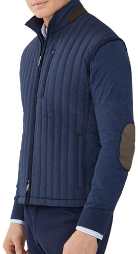 Hackett London Herren Channel Gilet Baby Jacke, Blue (Navy Blazer), L von Hackett London