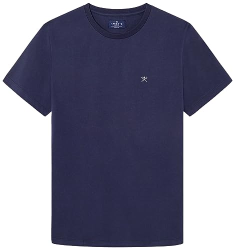 Hackett London Herren Classic Ss Tshirt T-Shirt, Blue (Navy), L von Hackett London