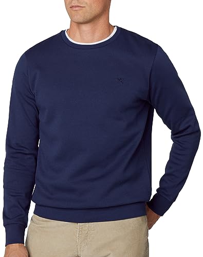 Hackett London Herren Double Knit Crew Sweatshirt, Blue (Navy), M von Hackett London