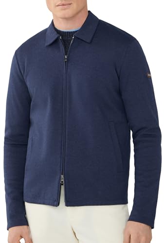 Hackett London Herren Double Knit FZ Sweatshirt, Blue (Navy), M von Hackett London