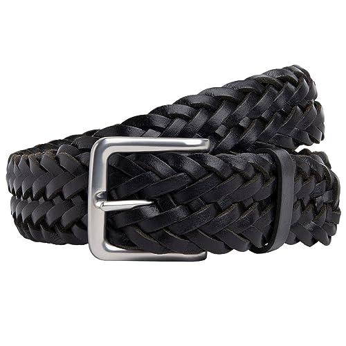 Hackett London Herren Double Plait Belt Gürtel, Black (Black), L von Hackett London