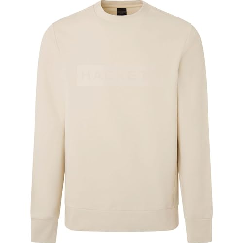 Hackett London Herren Essential SP Crew Sweatshirt, Beige (Bone), XXL von Hackett London