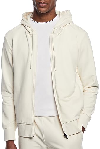 Hackett London Herren Essential Hoody FZ Kapuzenpullover, Beige (Ecru), L von Hackett London