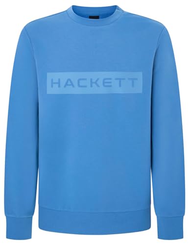 Hackett London Herren Essential SP Crew Sweatshirt, Blue (Blue), L von Hackett London