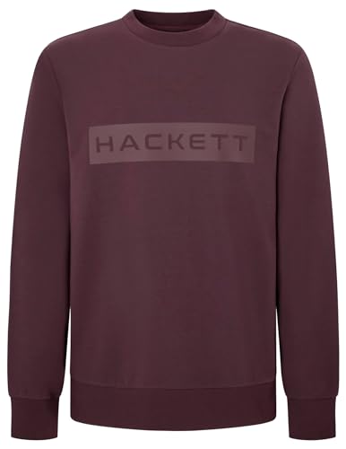 Hackett London Herren Essential SP Crew Sweatshirt, Red (Maroon), XL von Hackett London