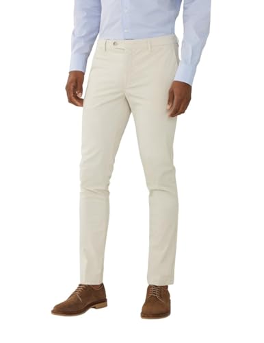 Hackett London Herren-Fensterpane-Hose aus Leinen, Beige (Strand), 32W/28L von Hackett London