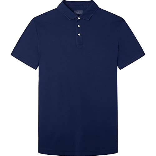 HACKETT LONDON Herren GMD Pique Ss Polohemd, Night Navy, M von Hackett London