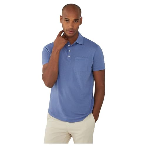 Hackett London Herren GMD Pocket JSY Ss Polo, Blue (Avio), L von Hackett London
