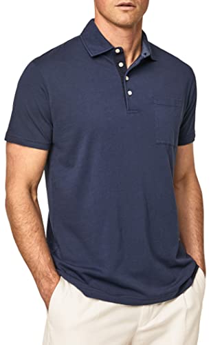 HACKETT LONDON Herren GMD Pocket JSY Ss Polohemd, Navy, M von Hackett London