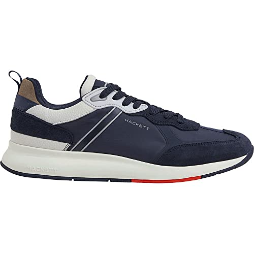 Hackett London Herren H-Runner Tech 23 Sneaker, Navy, 42 EU von Hackett London