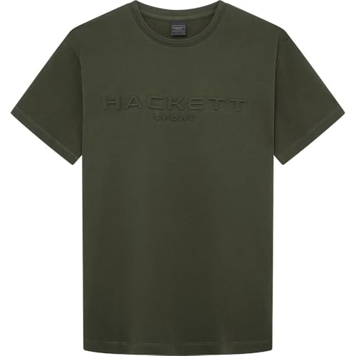 Hackett London Herren HS-Prägung T-Shirt, Grün (Olivgrün), M von Hackett London