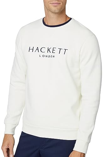 Hackett London Herren Heritage Crew Sweatshirt, Weiß (Antique White), M von Hackett London