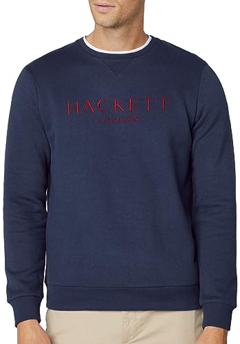 Hackett London Herren Heritage Crew Sweatshirt, blau (Marineblau), M von Hackett London