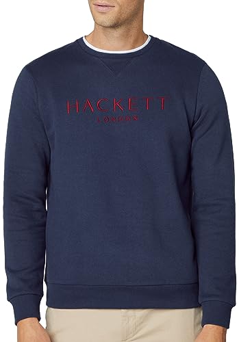 Hackett London Herren Heritage Crew Sweatshirt, blau (Marineblau), XL von Hackett London