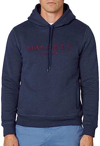 Hackett London Herren Heritage Hoody Kapuzenpullover, Blue (Navy), S von Hackett London