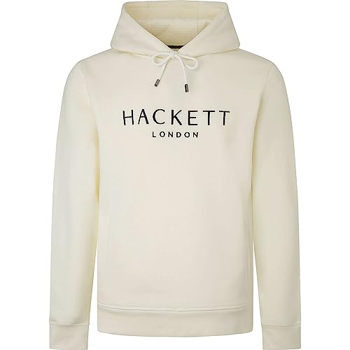 Hackett London Herren Heritage Hoody Kapuzenpullover, White (Antique White), L von Hackett London