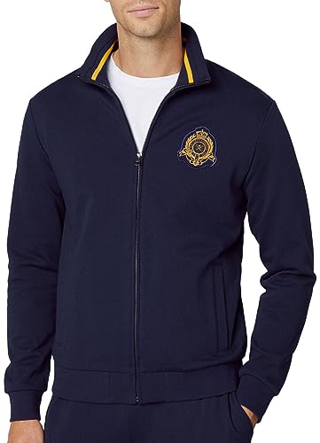 Hackett London Herren Heritage Tipped Fz Sweatshirt, blau (Marineblau), L von Hackett London