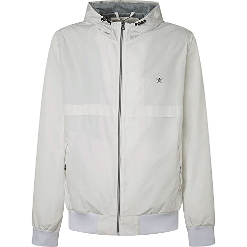 HACKETT LONDON Herren Heritage Windbreaker Regenmäntel, weiß, M von Hackett London