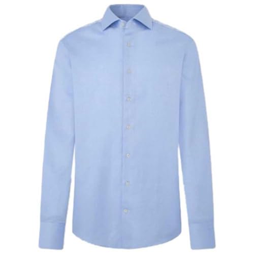 Hackett London Herren Hs Shield Blouson Hemd, Blau (Sky Blue), 18 von Hackett London