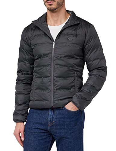 Hackett London Herren LW Moto Jacket, Grey (Charcoal), S von Hackett London