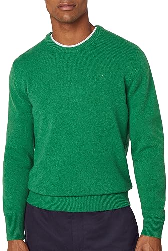 Hackett London Herren Lammwolle Crew Pullover, Grün (Clover Grn), Large von Hackett London