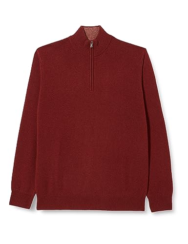 Hackett London Herren Lammwolle Hz No Lg/Ebp Pullover, Rot (Ziegelstein), XX-Large von Hackett London