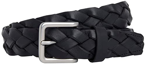 HACKETT LONDON Herren Lthr Flat Plait Belt Gürtel, Schwarz, M von Hackett London