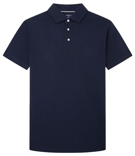 Hackett London Herren Mercerised Polo, Blue (Navy), 3XL von Hackett London