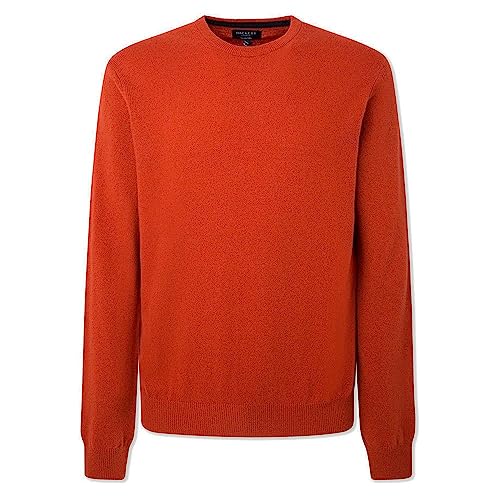 Hackett London Herren Merino Cash Mix Crew Pullover, Rot (Terracotta), Large von Hackett London