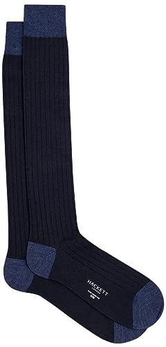 Hackett London Herren Merino lang Socken, blau (Marineblau), L von Hackett London