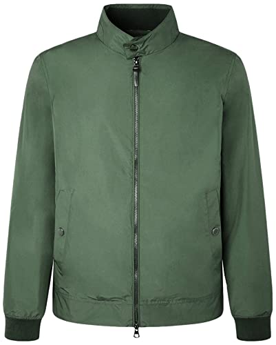 HACKETT LONDON Herren Nylon Harrington Regenmäntel, graugrün, XS von Hackett London