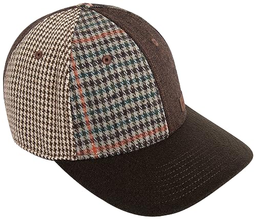 Hackett London Herren Patchwork-Mütze Verschluss, Braun (braun/Mehrfarbig), Einheitsgröße von Hackett London